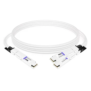 NVIDIA MCP7Y00-N003-FLT Compatible 3m (10ft) 800G Twin-port OSFP to 2x400G Flat Top OSFP InfiniBand NDR Breakout DAC