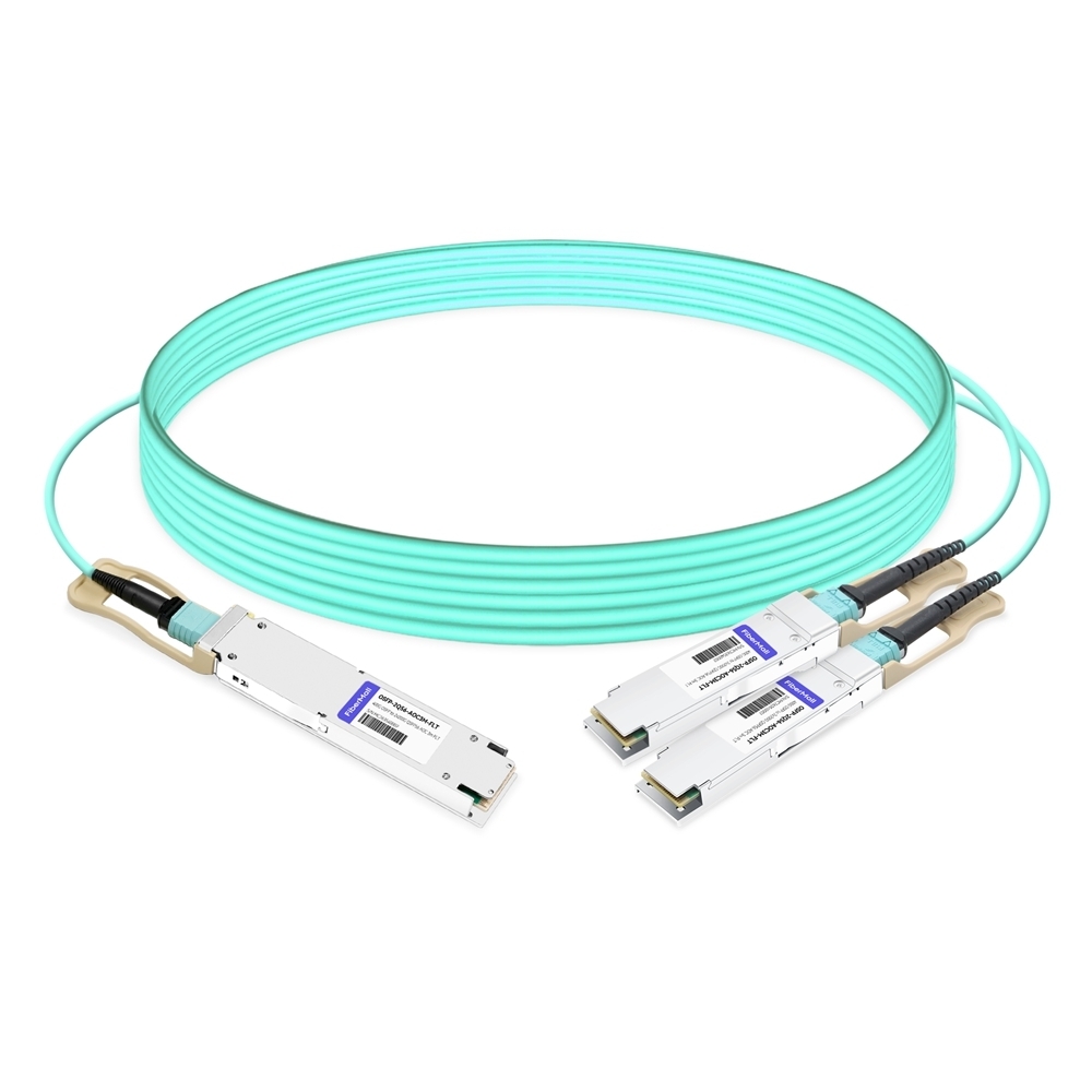 NVIDIA MFA7U10-H003-FLT (980-9I41Y-00H003) Compatible 3m (10ft) 400G OSFP RHS/Flat Top to 2x200G QSFP56 InfiniBand HDR Active Optical Splitter Cable