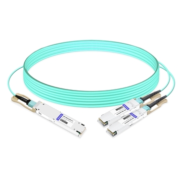 NVIDIA MFA7U10-H003-FLT (980-9I41Y-00H003) Compatible 3m (10ft) 400G OSFP RHS/Flat Top to 2x200G QSFP56 InfiniBand HDR Active Optical Splitter Cable