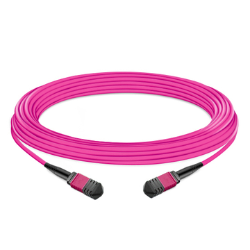 2m (7ft) 16 Fiber Low Insertion Loss Female to Female  MPO Trunk Cable Polarity B LSZH OM4 50/125 Multimode Fiber APC