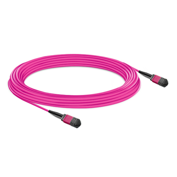 2m (7ft) 16 Fiber Low Insertion Loss Female to Female  MPO Trunk Cable Polarity B LSZH OM4 50/125 Multimode Fiber APC