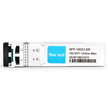 وحدة الإرسال والاستقبال من بروكيد 10G-SFPP-ER40 متوافقة مع 10G SFP + ER 1310nm 40 كم LC SMF DDM