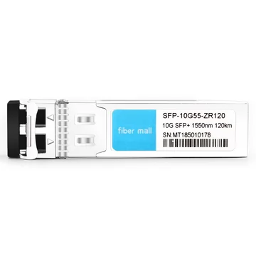 SFP-10G55-ZR120 10G SFP + ZR 1550nm 120km LC SMF DDM وحدة الإرسال والاستقبال