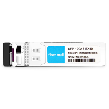 Brocade 10G-SFPP-BXD-80K Compatível 10G BX SFP + BIDI TX1490nm / RX1550nm Módulo transceptor LC SMF DDM de 80km