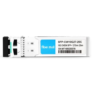 Módulo transceptor 10G CWDM SFP + 27nm 20km LC SMF DDM compatible con Juniper Networks EX-SFP-10GE-CWE1270-20