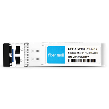 Módulo transceptor 10G CWDM SFP + 51nm 10km LC SMF DDM compatible con Juniper EX-SFP-1510GE-CWE40