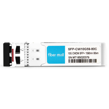 SFP-CW10G59-80C 10G CWDM SFP + 1590nm 80km LC SMF DDM Transceptor Módulo