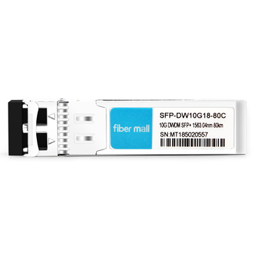 CienaDWDM-SFP10G-63.04-80互換性のある10GDWDM SFP + C18 100GHz 1563.04nm 80km LC SMFDDMトランシーバーモジュール