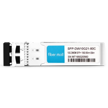 SFP-DW10G21-80C 10G DWDM SFP + C21 100GHz 1560.60nm 80km LC SMF DDM Módulo transceptor