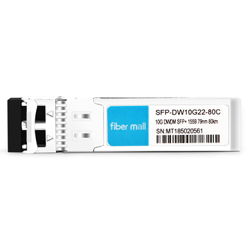 Brocade10G-SFPP-ZRD-1559.79互換性のある10GDWDM SFP + C22 100GHz 1559.79nm 80km LC SMFDDMトランシーバーモジュール