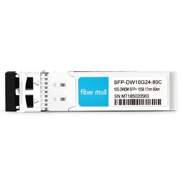 CienaDWDM-SFP10G-58.17-80互換性のある10GDWDM SFP + C24 100GHz 1558.17nm 80km LC SMFDDMトランシーバーモジュール