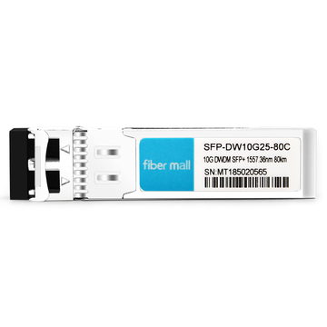 H3CDWDM-SFP10G-57.36-80互換性のある10GDWDM SFP + C25 100GHz 1557.36nm 80km LC SMFDDMトランシーバーモジュール