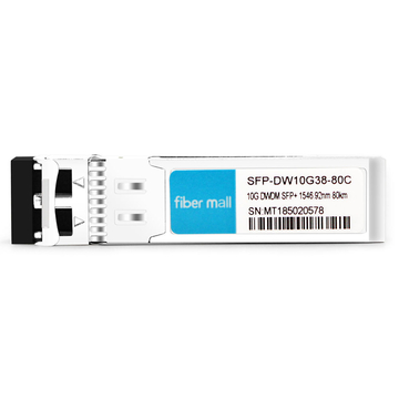 アリスタネットワークスSFP-10G-DZ-46.92互換性のある10GDWDM SFP + C38 100GHz 1546.92nm 80km LC SMFDDMトランシーバーモジュール