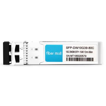 Arista Networks SFP-10G-DZ-46.12 Compatible 10G DWDM SFP + C39 100GHz 1546.12nm Module émetteur-récepteur LC SMF DDM 80 km