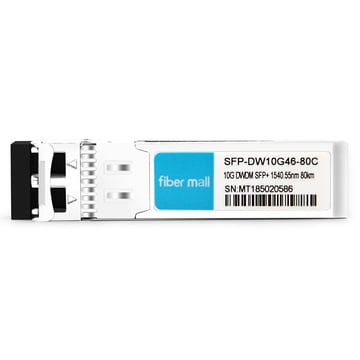 SFP-DW10G46-80C 10G DWDM SFP+ C46 100GHz 1540.55nm 80km LC SMF DDM Transceiver Module