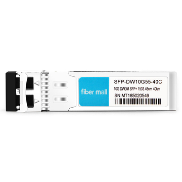 HPEDWDM-SFP10G-33.46-40互換性のある10GDWDM SFP + C55 100GHz 1533.46nm 40km LC SMFDDMトランシーバーモジュール