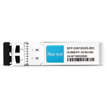 Brocade10G-SFPP-ZRD-1533.46互換性のある10GDWDM SFP + C55 100GHz 1533.46nm 80km LC SMFDDMトランシーバーモジュール