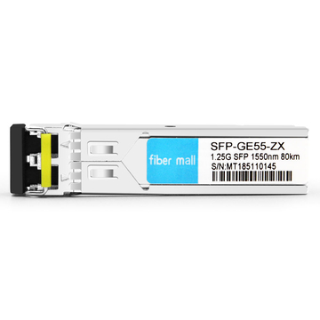 Módulo transceptor 10053Base SFP ZX 1000nm 1550km LC SMF DDM compatible extremo 80