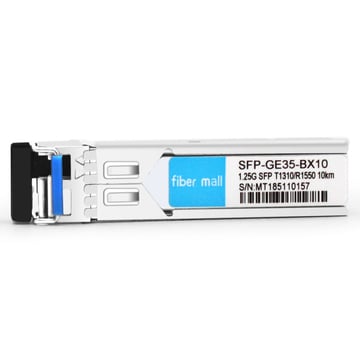 Alcatel-Lucent SFP-DUAL-BX-U Compatible 1000Base BX BIDI SFP TX1310nm/RX1550nm 10km LC SMF DDM Transceiver Module