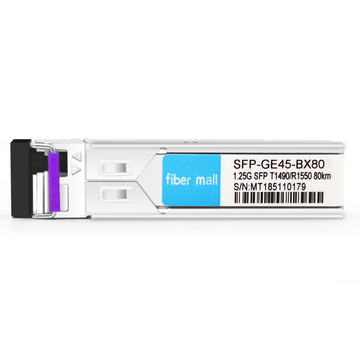 Brocade E1MG-1G-BXU-80 호환 1000Base BX BIDI SFP TX1490nm/RX1550nm 80km LC SMF DDM 트랜시버 모듈