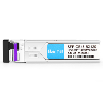 Brocade E1MG-1G-BXU-120 Compatible 1000Base BX BIDI SFP TX1490nm / RX1550nm 120km LC SMF DDM Módulo transceptor