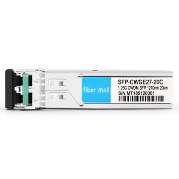 وحدة الإرسال والاستقبال CWDM-SFP-1270-20 متوافقة مع 1.25G CWDM SFP 1270nm 20 كم LC SMF DDM