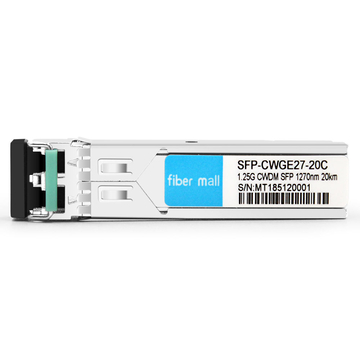 SFP-CWGE27-20C 1.25G CWDM SFP 1270nm 20km LC SMF DDM Transceptor Módulo