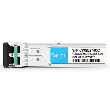 Brocade E1MG-CWDM80-1270 Compatível 1.25G CWDM SFP 1270nm 80km LC SMF DDM Transceiver Module