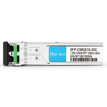 SFP-CWGE33-20C 1.25G CWDM SFP 1330nm 20km LC SMF DDM Transceptor Módulo