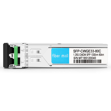 وحدة الإرسال والاستقبال Cisco CWDM-SFP-1330 متوافقة مع 1.25G CWDM SFP 1330nm 80km LC SMF DDM