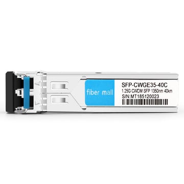 Alcatel-Lucent SFP-GIG-35CWD40 Compatible 1.25G CWDM SFP 1350nm 40km LC SMF DDM Transceiver Module