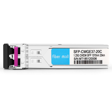 アリスタネットワークスSFP-1G-CW-1370-20互換1.25GCWDM SFP 1370nm 20km LC SMFDDMトランシーバーモジュール