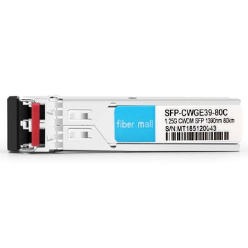 Arista Networks SFP-1G-CZ-1390 Compatible 1.25G CWDM SFP 1390nm 80km LC SMF DDM Module émetteur-récepteur