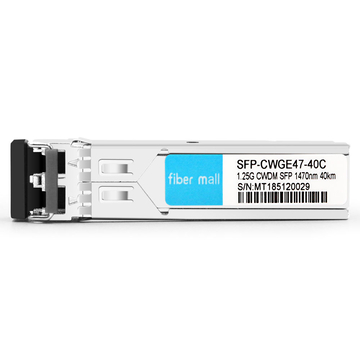 Alcatel-Lucent SFP-GIG-47CWD40 Compatible 1.25G CWDM SFP 1470nm 40km LC SMF DDM Transceiver Module