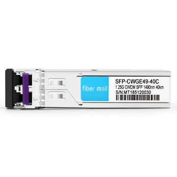 Alcatel-Lucent SFP-GIG-49CWD40 Compatível 1.25G CWDM SFP 1490nm 40km LC SMF DDM Transceiver Module