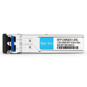 Arista Networks SFP-1G-CW-1510-20 Compatible 1.25G CWDM SFP 1510nm 20km LC SMF DDM Módulo transceptor