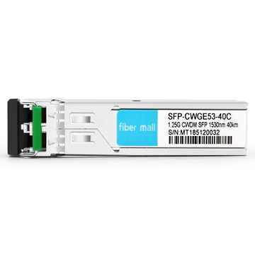 Cisco CWDM-SFP-1530 Compatible 1.25G CWDM SFP 1530nm 40km LC SMF DDM Transceiver Module