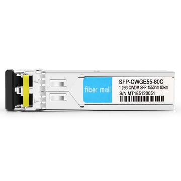 Arista Networks SFP-1G-CZ-1550 Compatível 1.25G CWDM SFP 1550nm 80km LC SMF DDM Transceiver Module