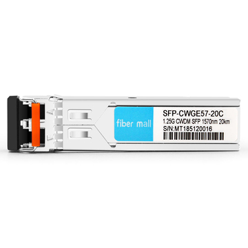 Arista Networks SFP-1G-CW-1570-20 Compatible 1.25G CWDM SFP 1570nm 20km LC SMF DDM Module émetteur-récepteur