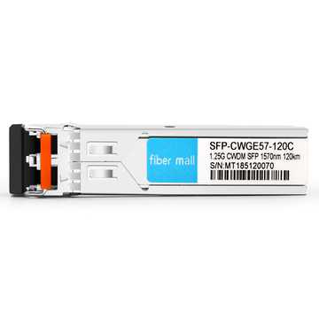 Alcatel-Lucent 3HE00070AF Compatible 1.25G CWDM SFP 1570nm 120km LC SMF DDM Module émetteur-récepteur