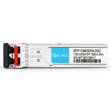 Extremes CWDM-SFP-1590-20-kompatibles 1.25 G CWDM SFP 1590 nm 20 km LC SMF DDM-Transceiver-Modul