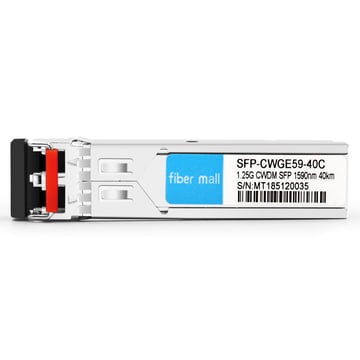 Alcatel-Lucent SFP-GIG-59CWD40 호환 1.25G CWDM SFP 1590nm 40km LC SMF DDM 트랜시버 모듈