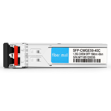 Cisco CWDM-SFP-1590 Compatible 1.25G CWDM SFP 1590nm 40km LC SMF DDM Transceiver Module