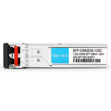 Alcatel-Lucent 3HE00070AG 互換 1.25G CWDM SFP 1590nm 120km LC SMF DDM トランシーバー モジュール