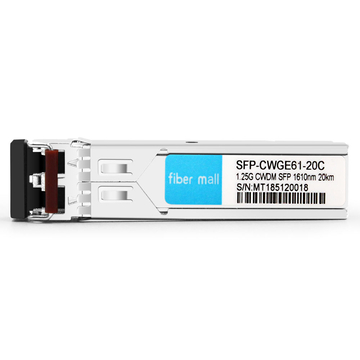 Arista Networks SFP-1G-CW-1610-20 Compatible 1.25G CWDM SFP 1610nm 20km LC SMF DDM Módulo transceptor