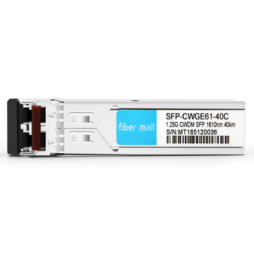 アリスタネットワークスSFP-1G-CW-1610互換1.25GCWDM SFP 1610nm 40km LC SMFDDMトランシーバーモジュール