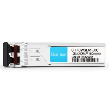 Alcatel-Lucent SFP-GIG-61CWD60-kompatibles 1.25 G CWDM SFP 1610 nm 70 km LC SMF DDM-Transceiver-Modul