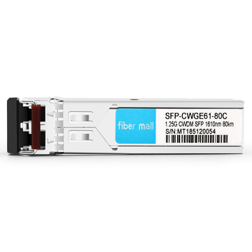 Brocade E1MG-CWDM80-1610 호환 1.25G CWDM SFP 1610nm 80km LC SMF DDM 트랜시버 모듈