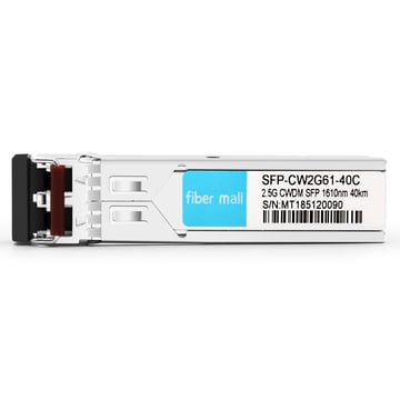 SFP-CW2G61-40C 2.5G CWDM SFP 1610nm 40km LC SMF DDM Transceptor Módulo