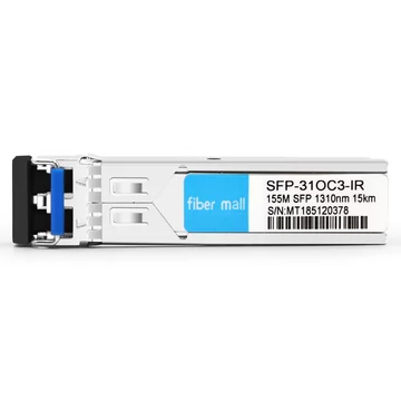 Juniper SFP-1OC3-IR Compatível 155M OC3 / STM-1 SFP IR 1310nm 15km LC SMF DDM Transceiver Module